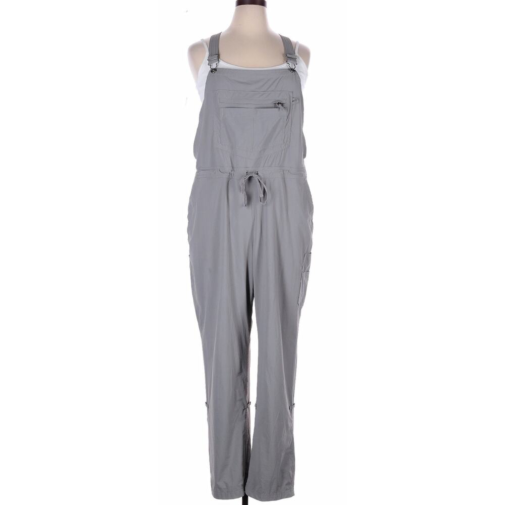 Duluth Trading Co Gray Utility Jumpsuit Overalls XL x 31 Sleeveless Outdoor Bib - Picture 3 of 7